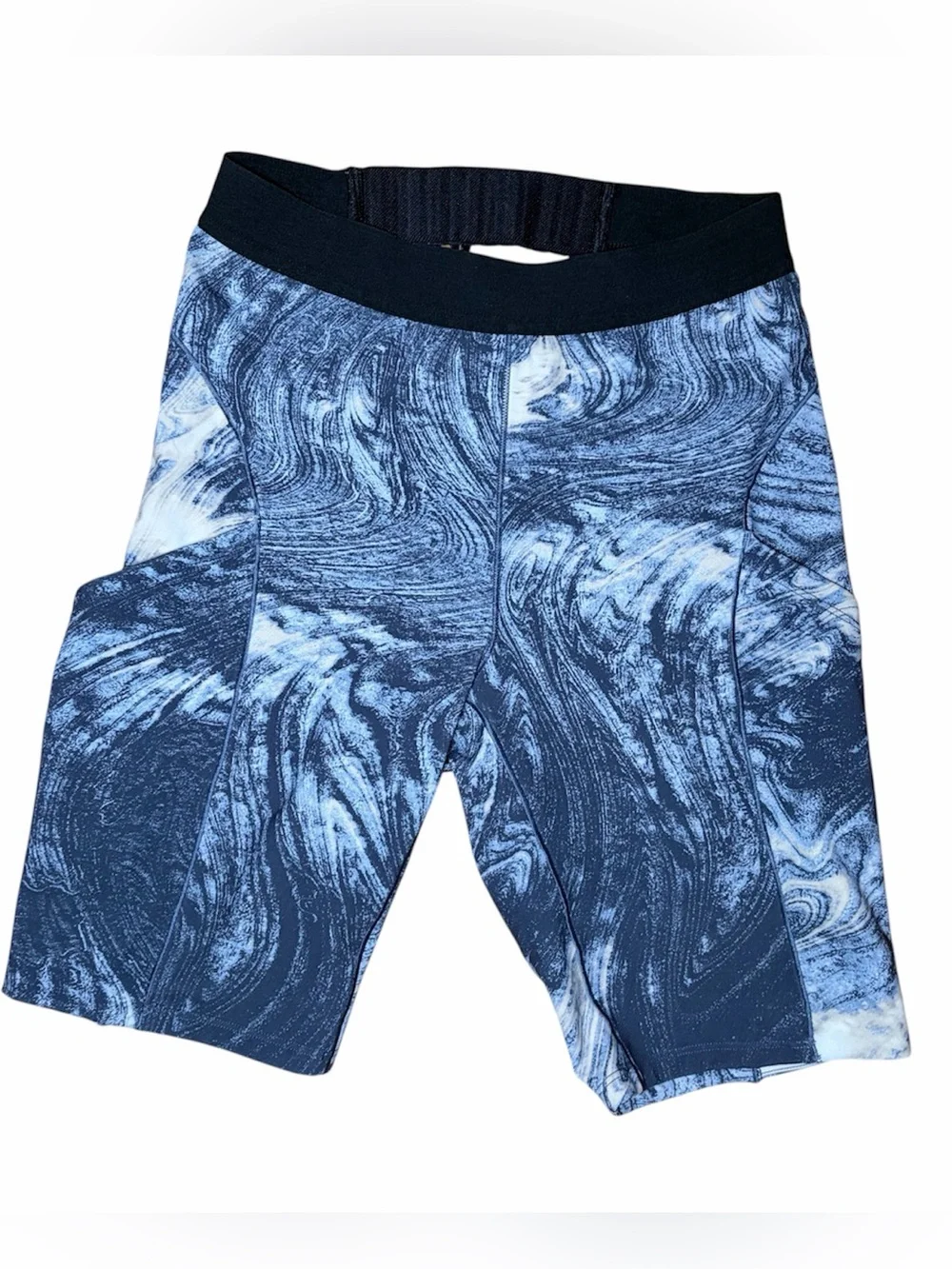 LULULEMON LAB Esker Bike Short BPBD SZ 4 Lava Print Blue Denim Multi
